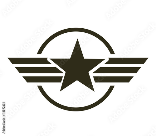 military star emblem isolated icon