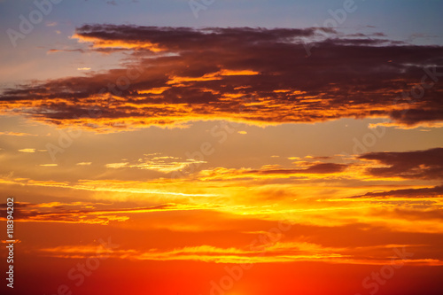 Sunset sun and clouds, sunrise nature background © Yuriy Vahlenko