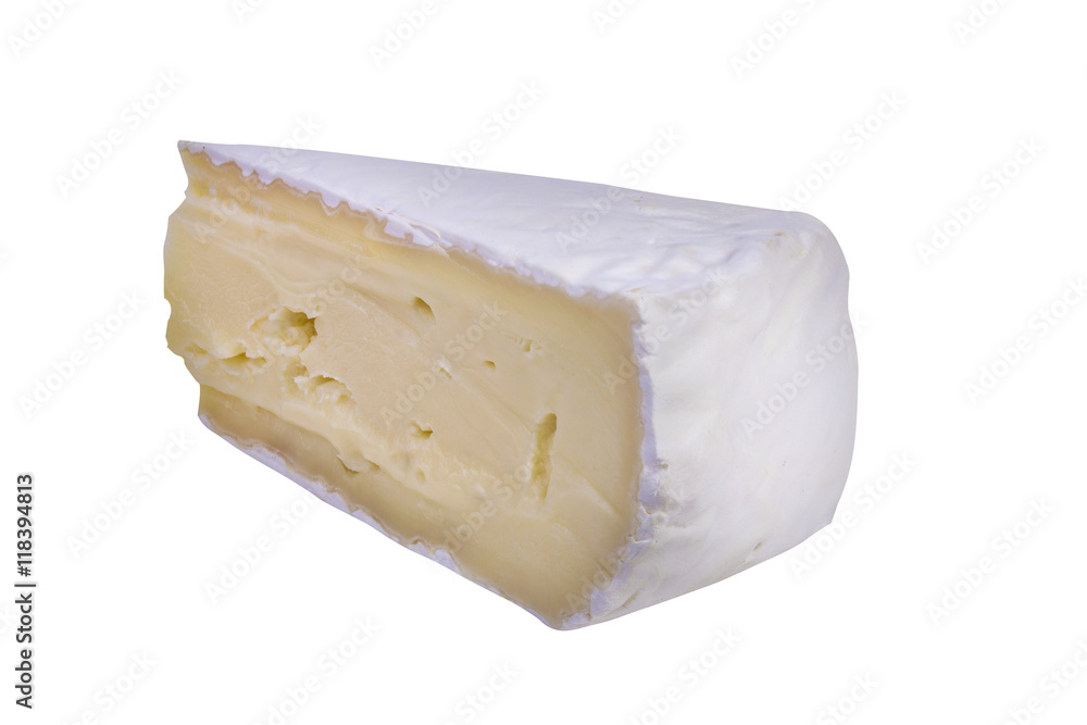 cheese brie on a white