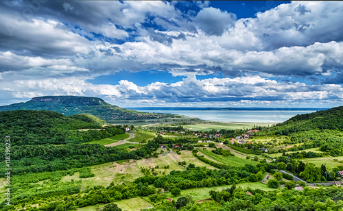 Badacsony Hill with the Lake Balaton photo