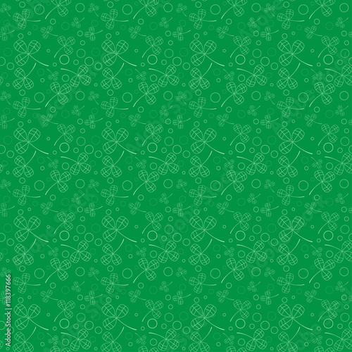Clover leaves background. St. Patricks day . Seamless pattern. Vector