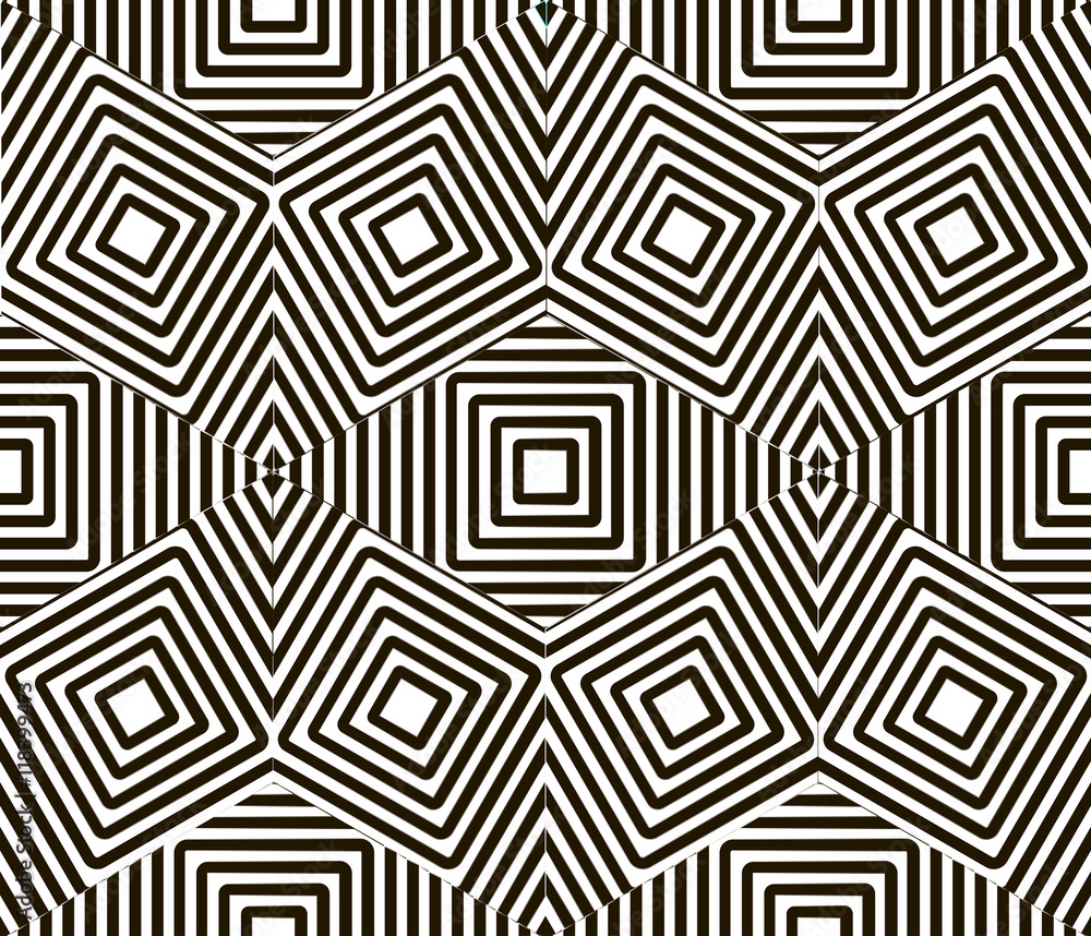 Vector seamless black and white hand painted cube rhombus geometric shape pattern. Abstract geometric background. Graphic style for wallpaper, wrapping, fabric, background, apparel, prints, website Vector seamless black and white hand painted cube rhombus geometric shape pattern. Abstract geometric background. Graphic style for wallpaper, wrapping, fabric, background, apparel, prints, website