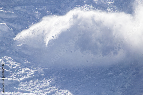 Fotografie, Obraz an avalanche in the mountains in winter