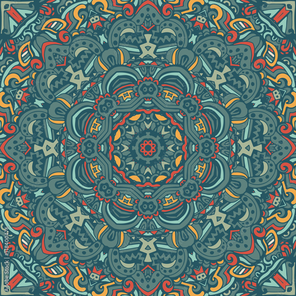 Festive Tribal ethnic seamless vector pattern ornamental