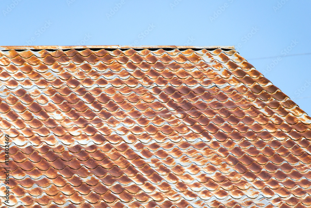 rusty metal roofing roof as background rusty metal roofing roof as background