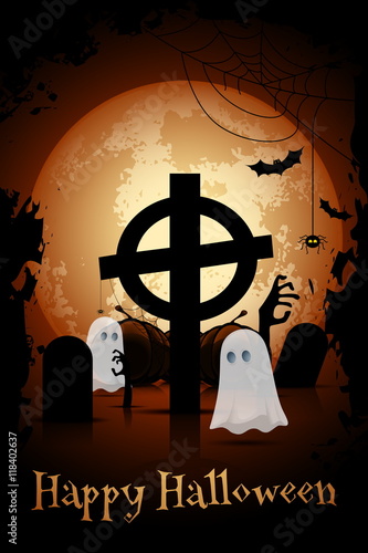 Halloween Zombie Party Poster Template.