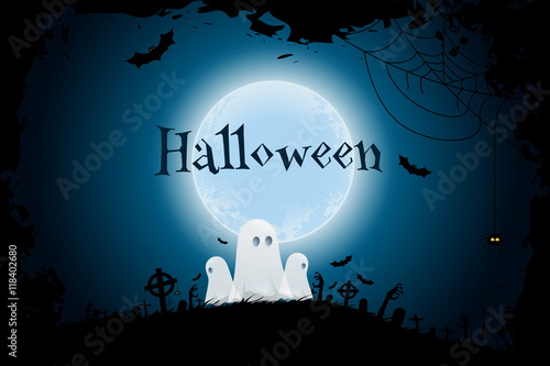 Halloween Party Poster. Holiday Card.