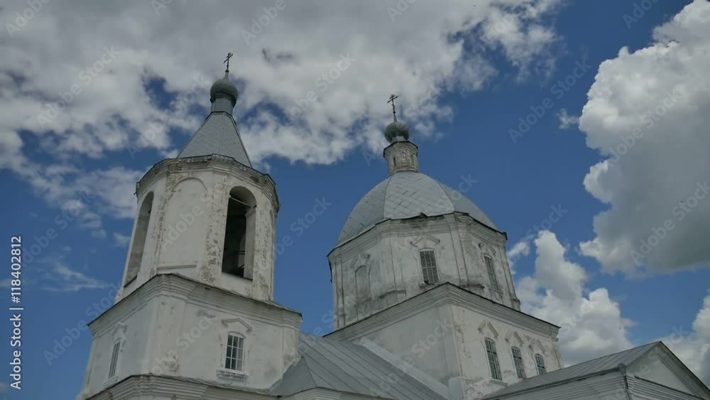 russian orthodox church domes against the blue sky slow motion video russian orthodox church domes against the blue sky slow motion video