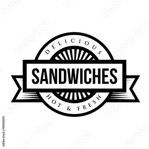 Sandwiches vintage stamp vector