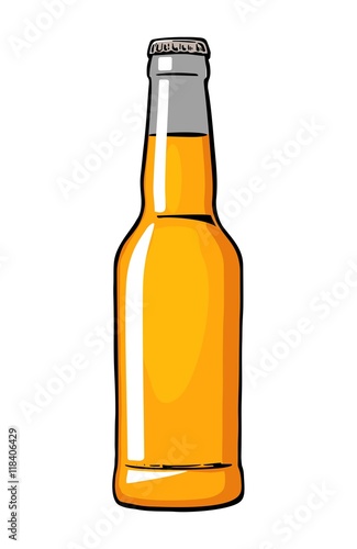 Beer bottle. flat illustration