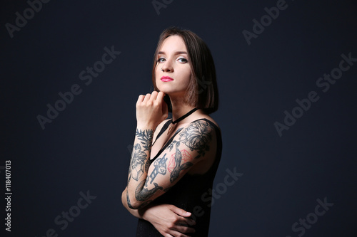Beautiful young woman with ...