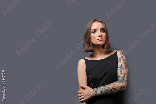 Beautiful young woman with ...
