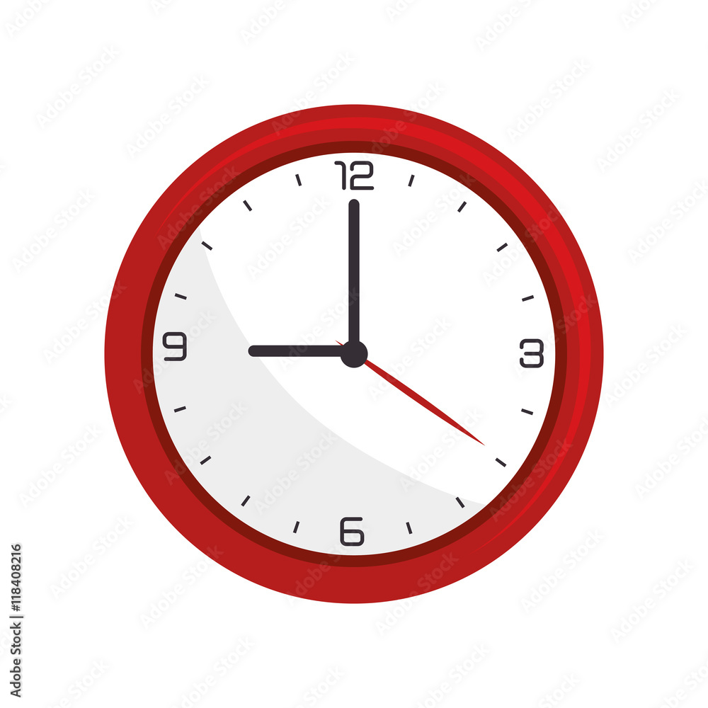 clock time watch wall object modern hand ticking vector illustration isolated clock time watch wall object modern hand ticking vector illustration isolated