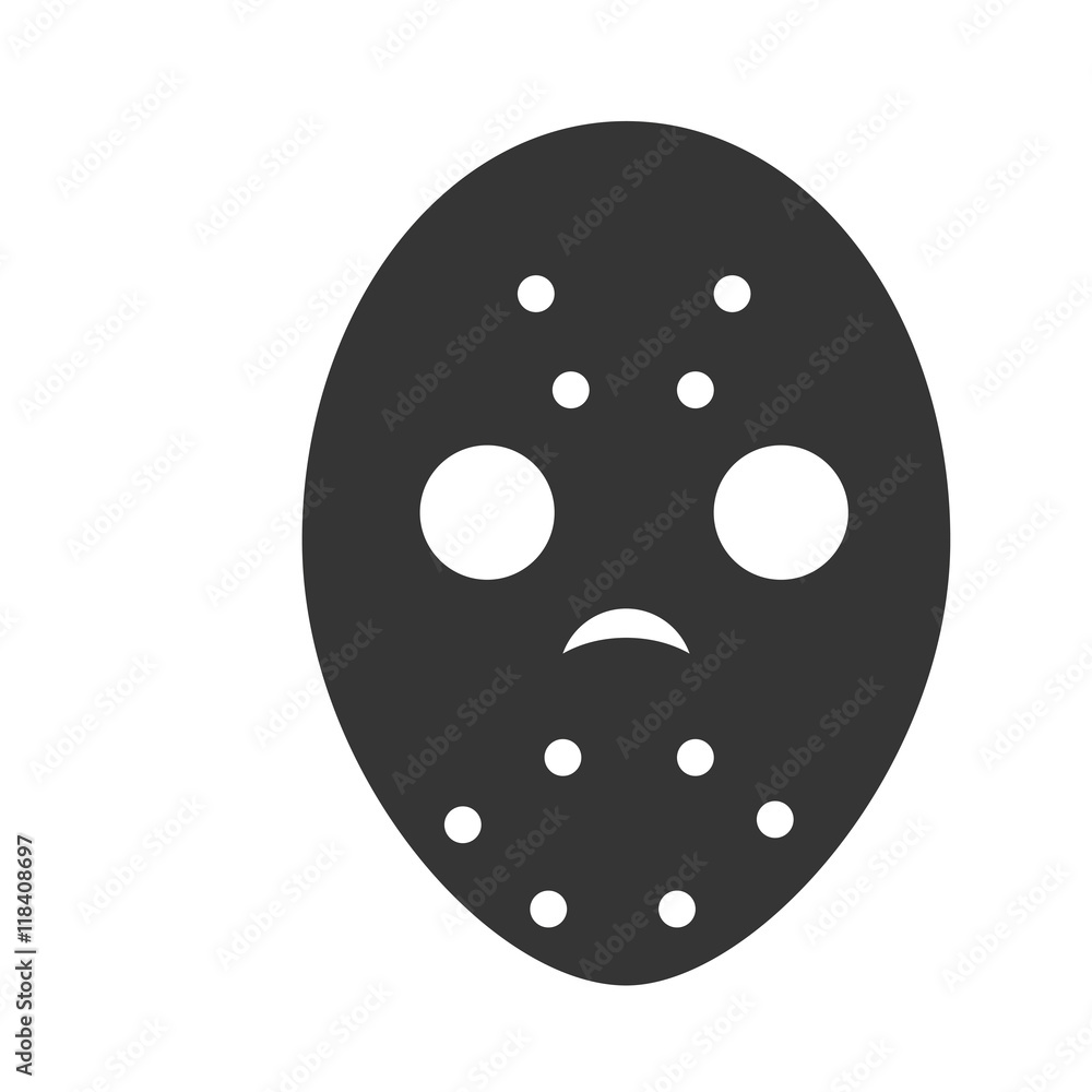 Obraz premium mask hockey sport protection face head uniform vector illustration isolated
