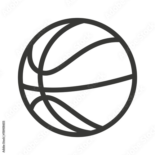 balloon basketball isolated icon