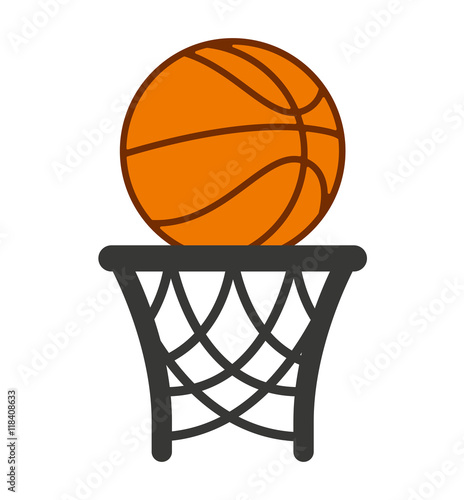 basket basketball sport isolated icon