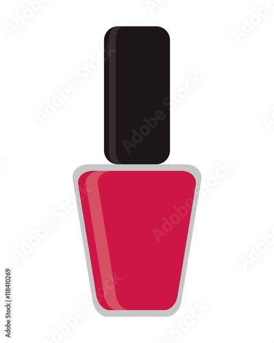 flat design nail polish icon vector illustration