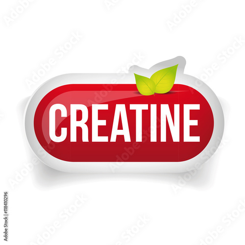 Creatine button or pill - Fitness supplement