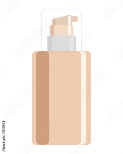 flat design cosmetic bottle icon vector illustration