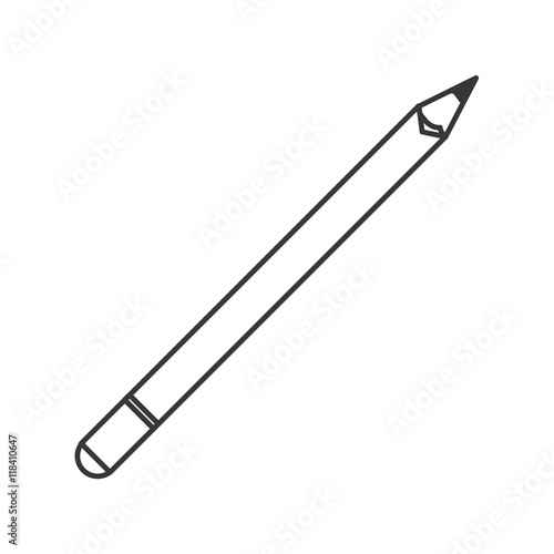 flat design pencil eyeliner icon vector illustration