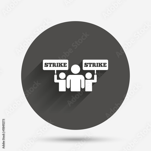 Strike sign icon. Group of people symbol.