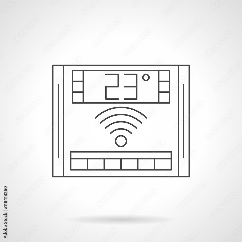 Temperature controller flat line vector icon Temperature controller flat line vector icon