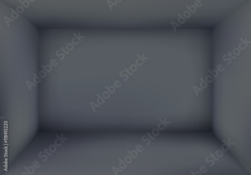 Blank Dark Room Background Vector