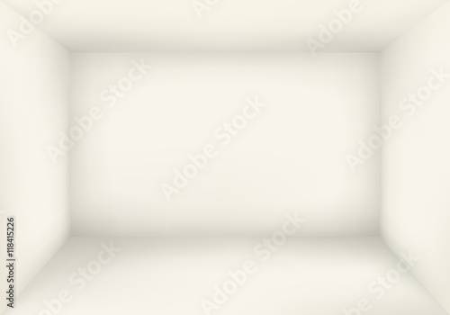 Fototapeta Naklejka Na Ścianę i Meble -  Blank Warm White Room Background Vector