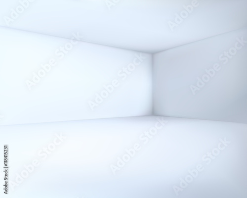 Empty Cool White Room Corner Vector