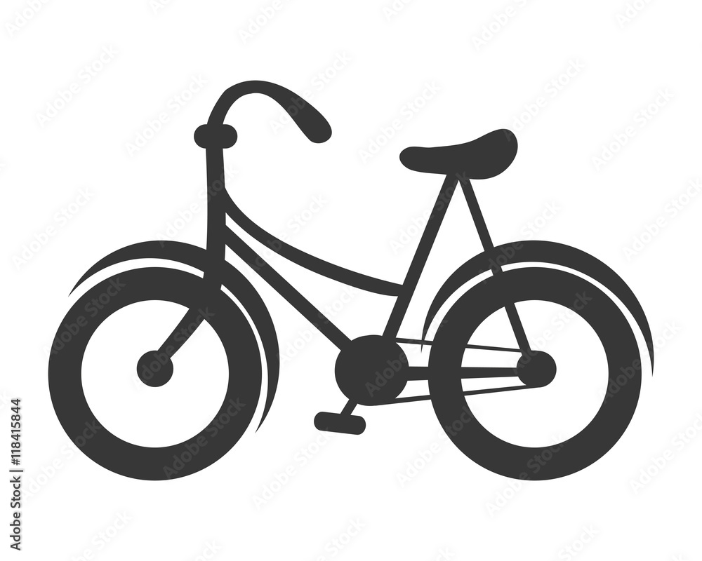 flat design single bike icon vector illustration flat design single bike icon vector illustration