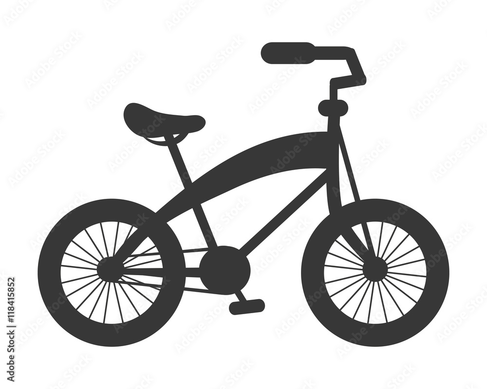 Fototapeta premium flat design single bike icon vector illustration