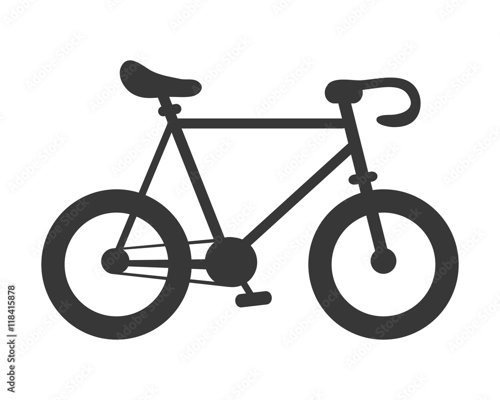 flat design single bike icon vector illustration flat design single bike icon vector illustration