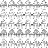 flat design decorated cupcake icon vector illustration