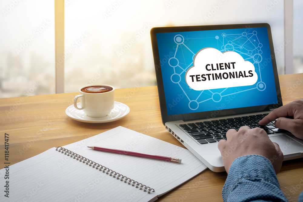 Naklejka premium CLIENT TESTIMONIALS