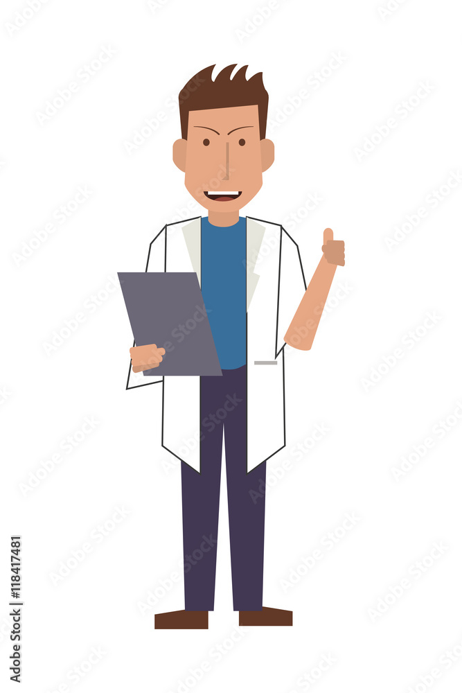 flat design doctor or medic with clipboard icon vector illustration flat design doctor or medic with clipboard icon vector illustration