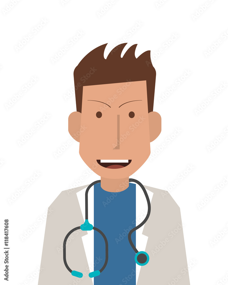 Fototapeta premium flat design doctor or medic icon vector illustration