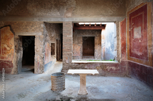 Interior of a house at Pompeii