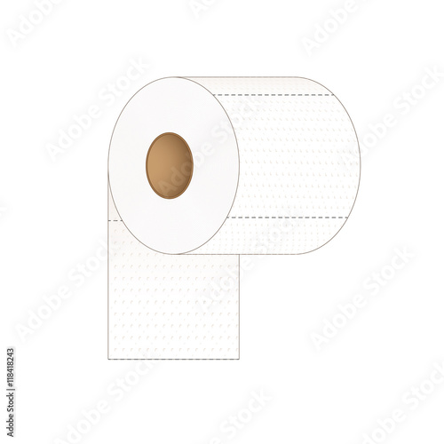 Roll of toilet paper. Isolated illustration. Vector
