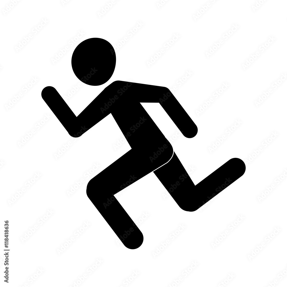 flat design running pictogram icon vector illustration flat design running pictogram icon vector illustration