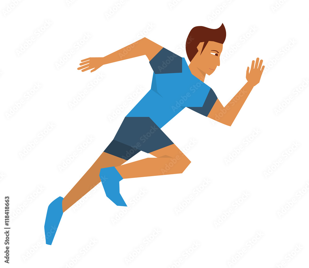 flat design running man icon vector illustration flat design running man icon vector illustration