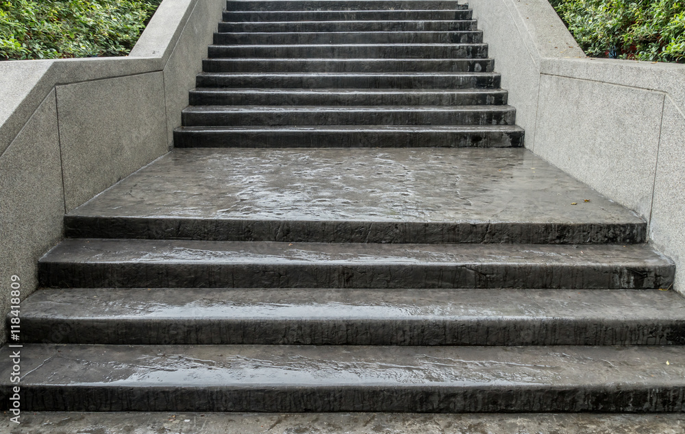 Fototapeta premium Perspective of concrete staircase