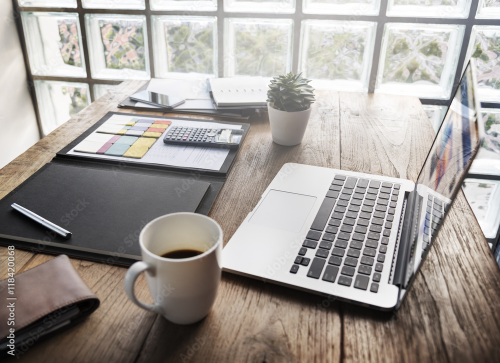 Fototapeta premium Business Objects Office Workspace Desk Concept