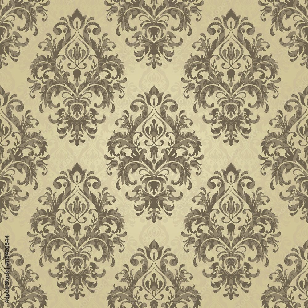 Damask seamless pattern for design. Damask seamless pattern for design.
