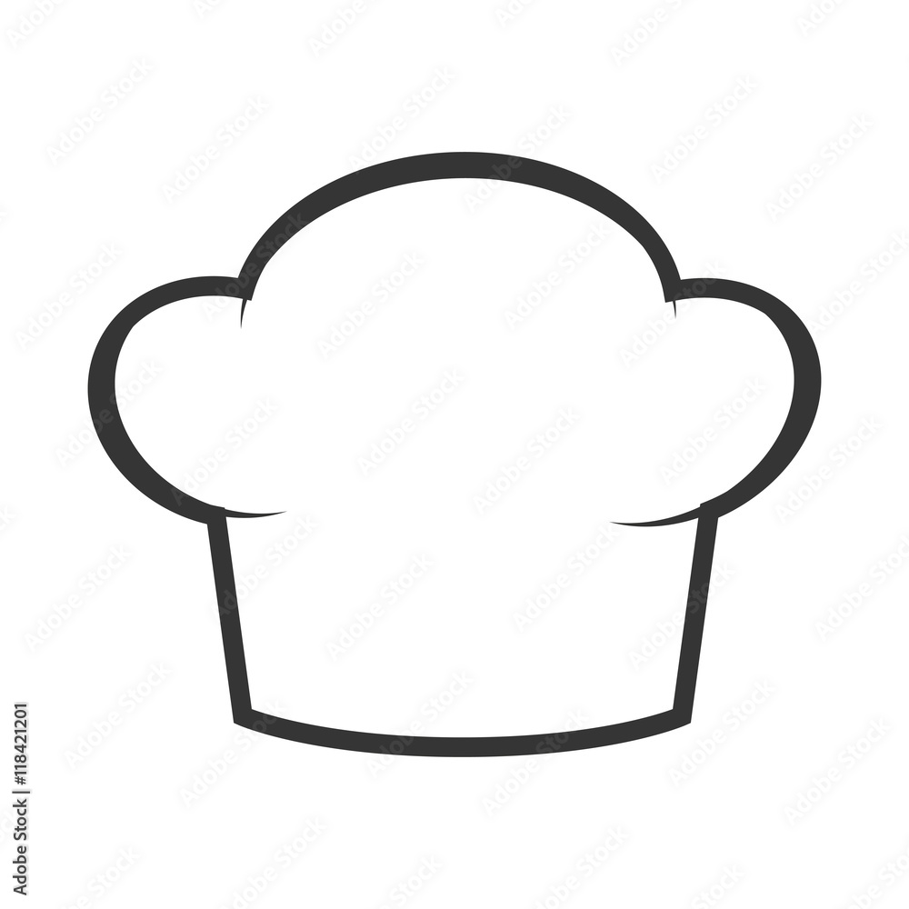 hat chef kitchen profession food cap clothes cooker vector illustration isolated hat chef kitchen profession food cap clothes cooker vector illustration isolated