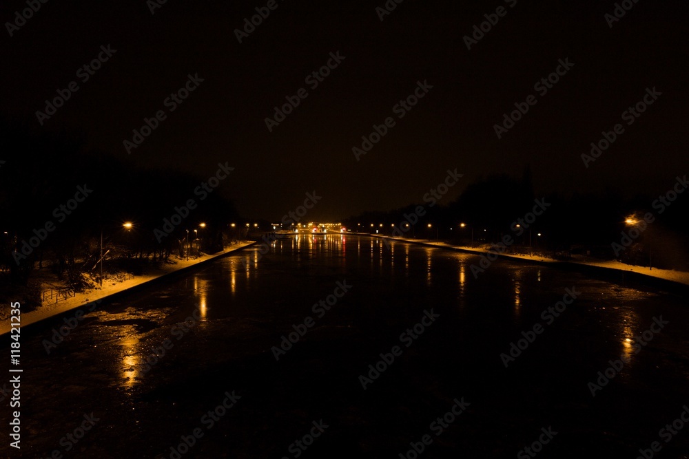 Rhein Herne Kanal bei Nacht