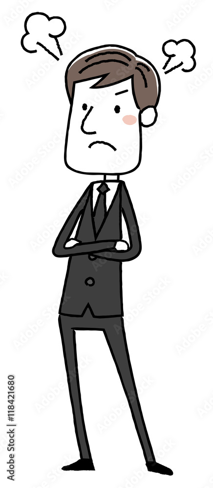 喪服を着た男性:怒る
喪服を着た男性:怒る