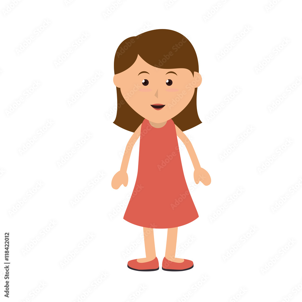 girl kid child happy cute hair smiling cartoon vector illustration isolated girl kid child happy cute hair smiling cartoon vector illustration isolated