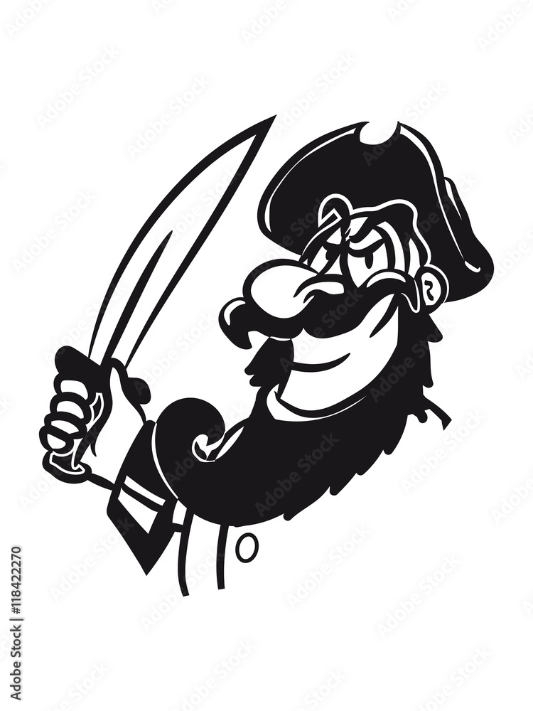 Fototapeta premium Pirate cool degen funny