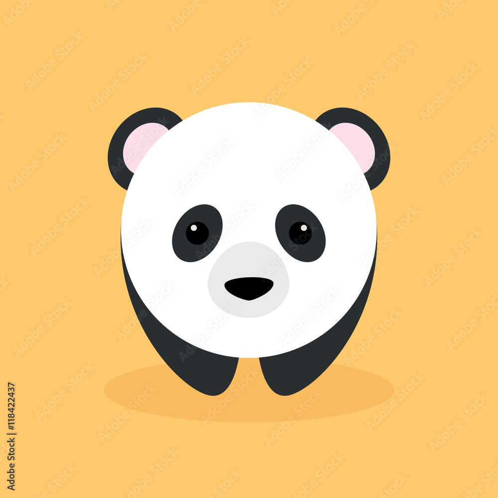 Fototapeta premium Śliczna panda kreskówka