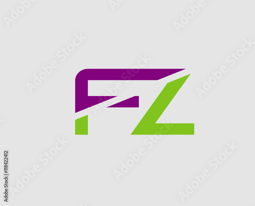 Letter f and z logo vector 